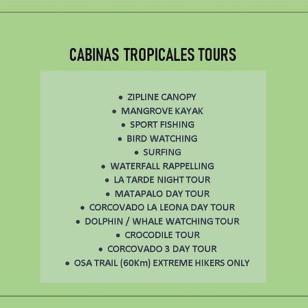 Cabinas Tropicales Puerto Jiménez Extérieur photo